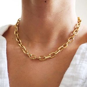 Gold Filled Paperclip Chain Necklace